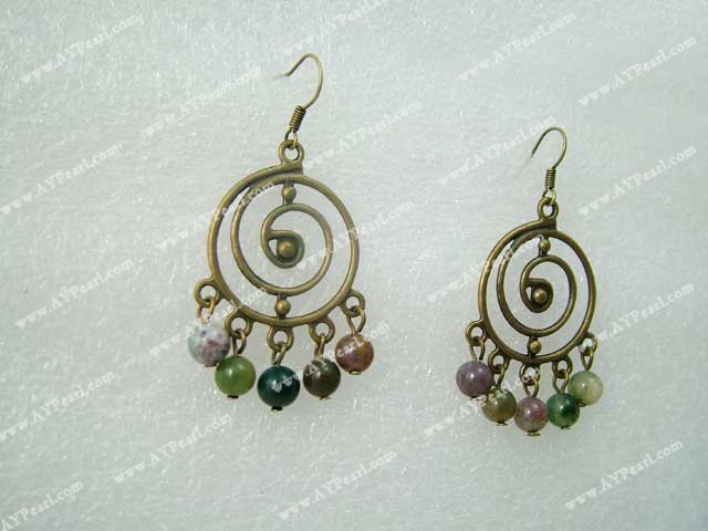 indian agate earrings