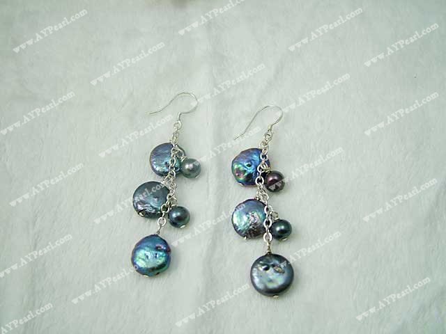 black pearl earrings