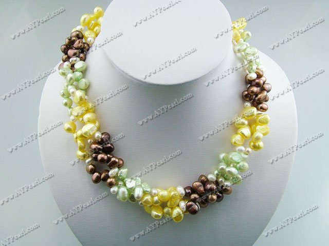 colored pearl necklace