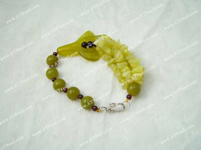 olive stone bracelet