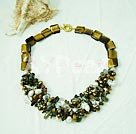 Wholesale Gemstone Jewelry-tiger eye crystal necklace