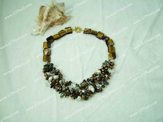 tiger eye crystal necklace