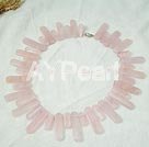 Wholesale Gemstone Jewelry-rose quartz necklace