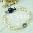 Wholesale Jewelry-pearl amethyst bracelet