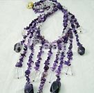 Wholesale Jewelry-amethyst white crystal necklace