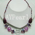 Wholesale Jewelry-Brazil agate crystal necklace