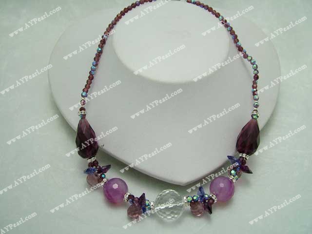 Brazil agate crystal necklace