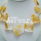 Wholesale Gemstone Jewelry-yellow stone necklace