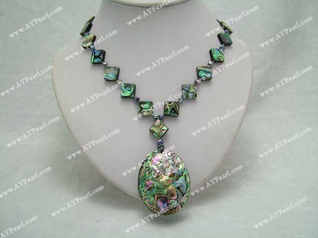 African abalone shell necklace