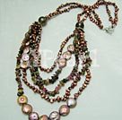 Wholesale Gemstone Necklace-pearl Tourmaline necklace