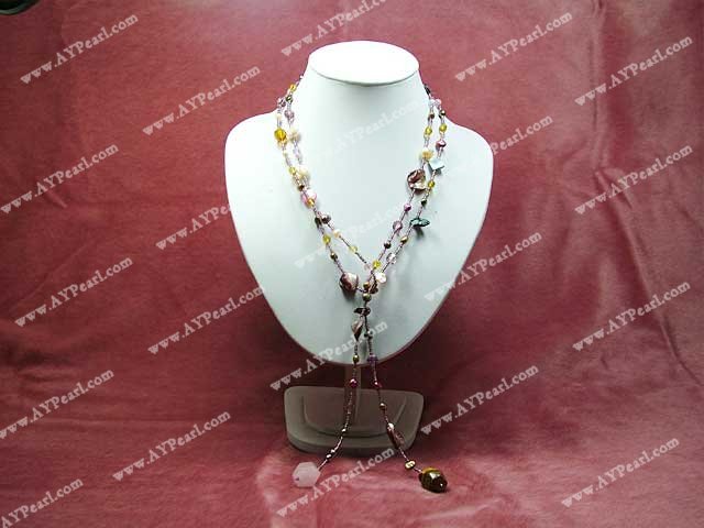 Pearl Crystal Necklace Shell