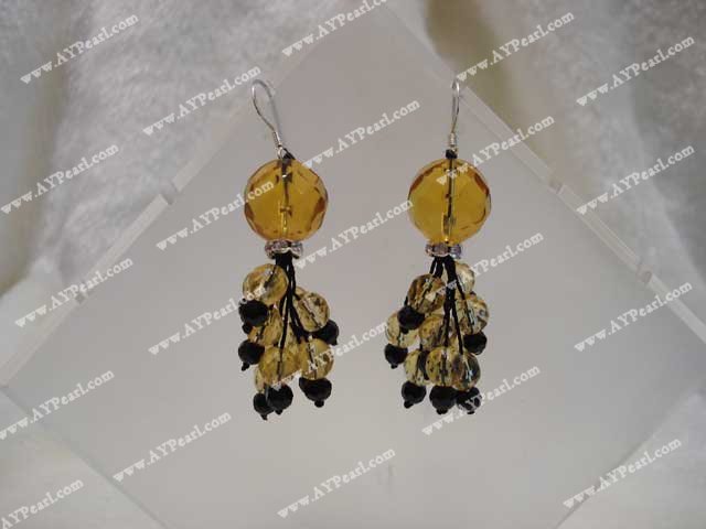 yellow crystal earring