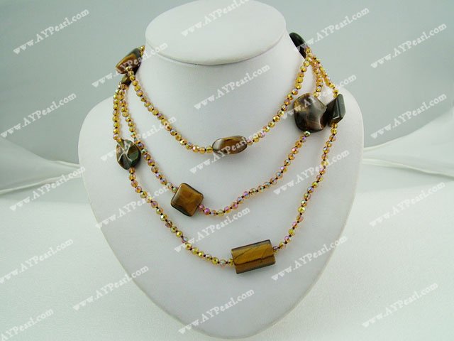 crystal tiger eye necklace