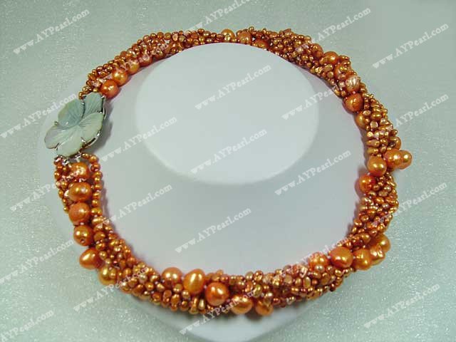 dyed pearl necklace