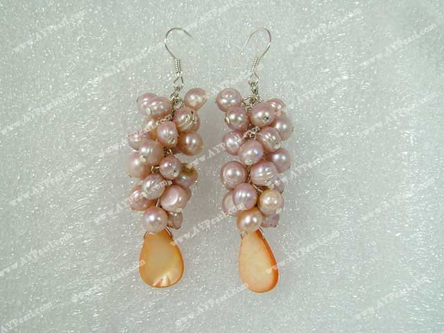 dyed pearl shell earring