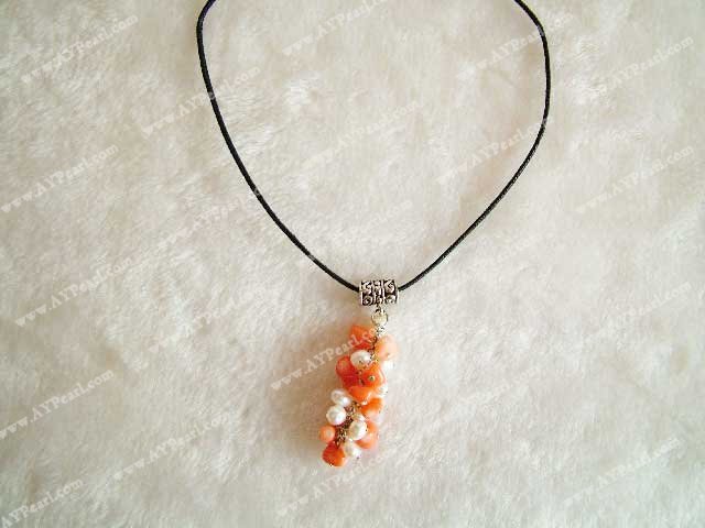 coral pearl necklace