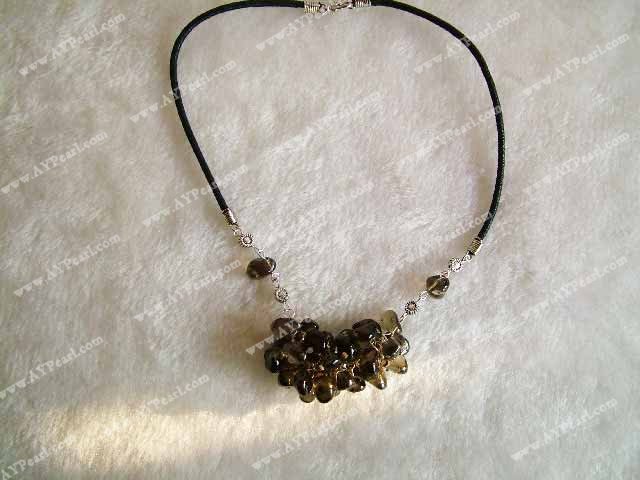 Smoky quartz necklace