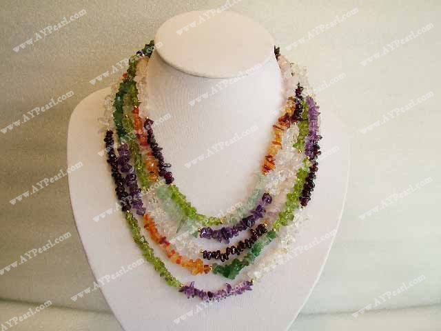 multicolor gem necklace