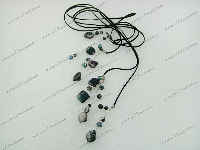 pearl crystal shell necklace