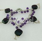 Wholesale Gemstone Jewelry-amethyst black agate bracelet