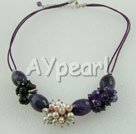 Wholesale Jewelry-amethyst pearl necklace