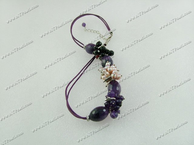 amethyst pearl necklace