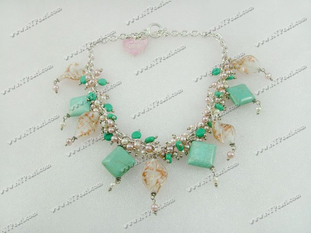 pearl turquoise necklace