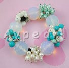 Wholesale Jewelry-pearl turquoise crystal bracelet