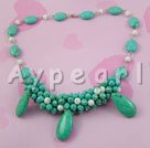 Wholesale Gemstone Necklace-white porcelain turquoise necklace