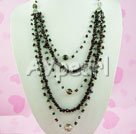 Wholesale Gemstone Jewelry-pearl garnet necklace