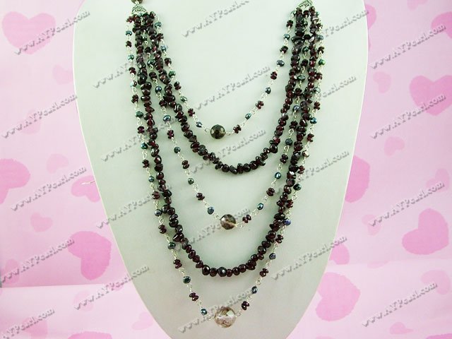 pearl garnet necklace