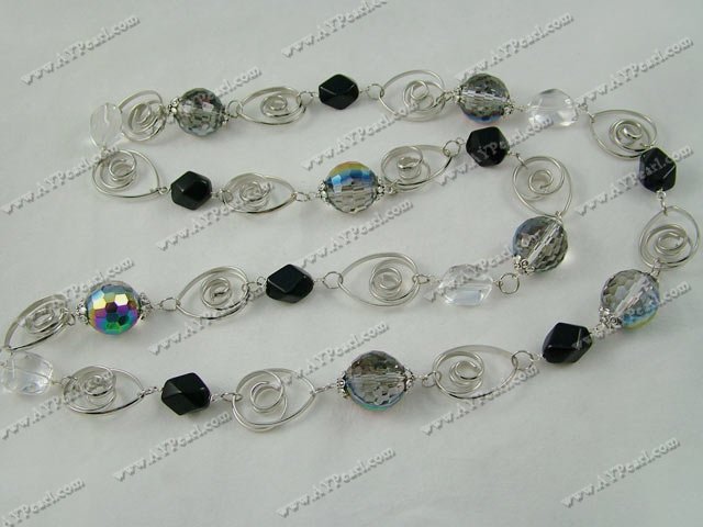colorful manmade crystal necklace