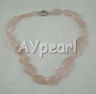 Wholesale Gemstone Necklace-pink agate necklace