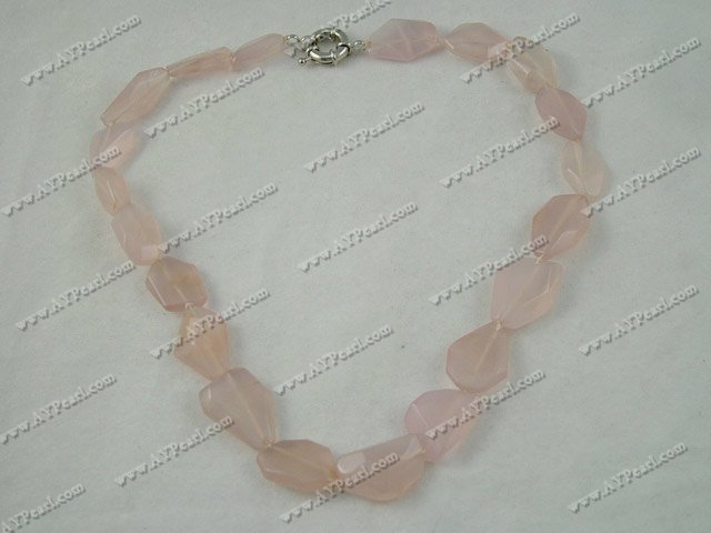 pink agate necklace