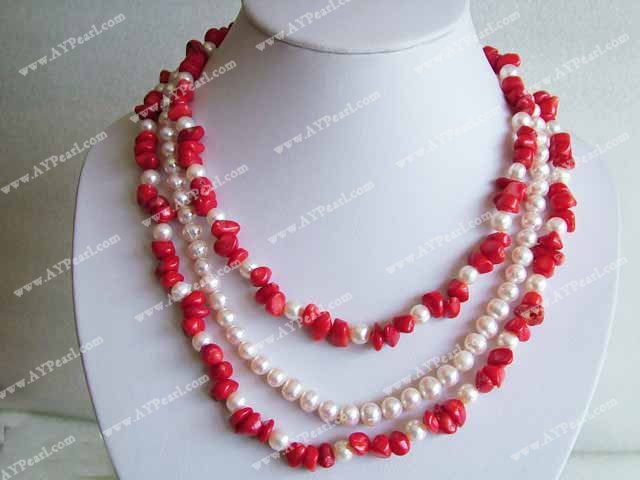 pearl coral necklace