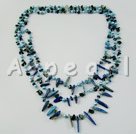 Wholesale Gemstone Necklace-black stone pearl lapis lazuli necklace