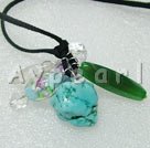 Wholesale Jewelry-colored glaze crystal turquoise necklace