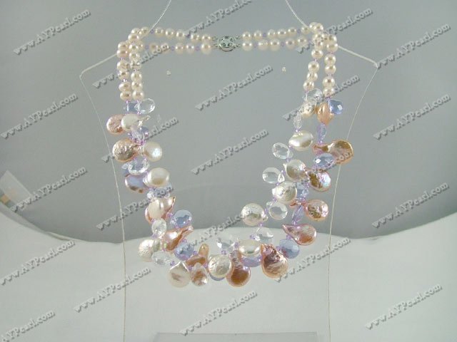 pearl crystal necklace