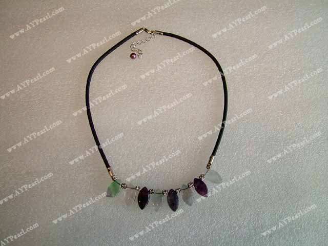 rainbow fluorite necklace