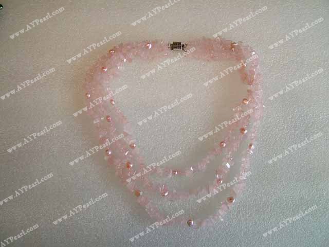 Rose quartz necklace