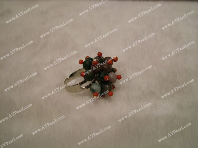 Indian agate finger ring