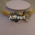 Dyed pearl shell necklace