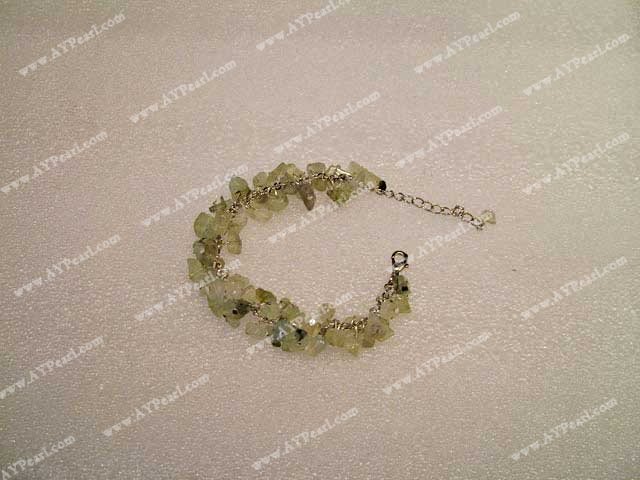 Green rutilated quartz bracelet