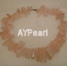 Wholesale Gemstone Necklace-Rose quartz necklace