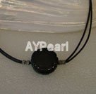 Wholesale Gemstone Necklace-black jade necklace