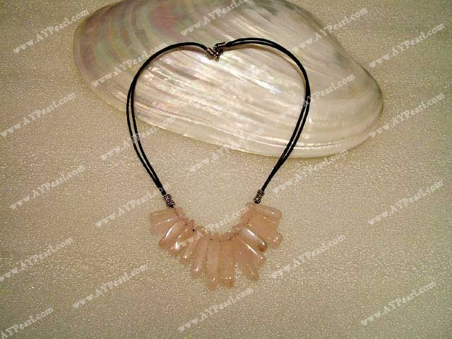 Rose quartz necklace