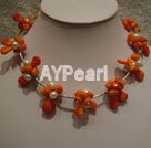 coral pearl necklace