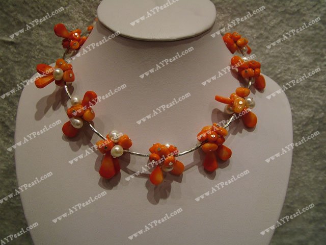 coral pearl necklace