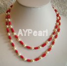 coral pearl necklace