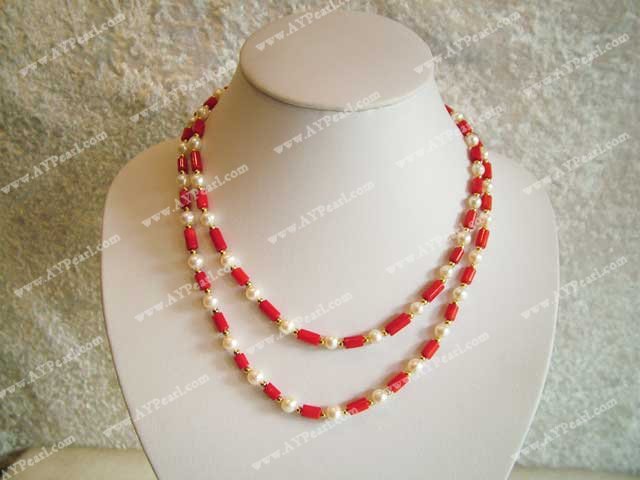 coral pearl necklace